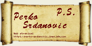 Perko Srdanović vizit kartica